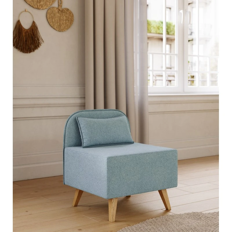 Fauteuil SARAH En Tissu Bleu Clair 6 Fauteuil SARAH En Tissu Bleu Clair – Image 6