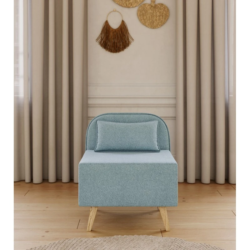 Fauteuil SARAH En Tissu Bleu Clair 1 Fauteuil SARAH En Tissu Bleu Clair