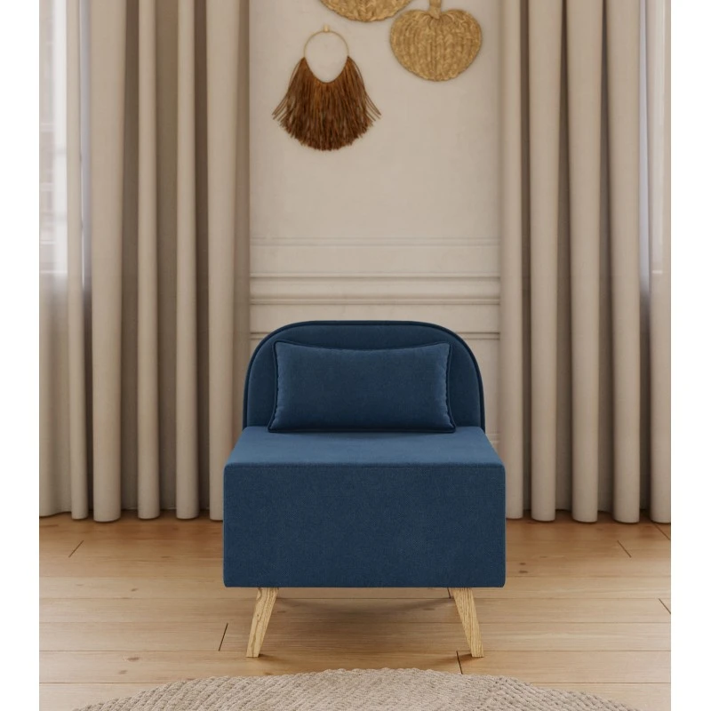 Fauteuil SARAH En Tissu Bleu 1 Fauteuil SARAH En Tissu Bleu