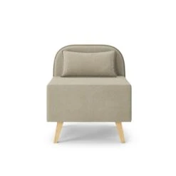 Fauteuil SARAH En Tissu Grège -Maison Jardin Élégance fauteuil sarah en tissu grege 2