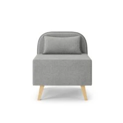 Fauteuil SARAH En Tissu Gris -Maison Jardin Élégance fauteuil sarah en tissu gris 2