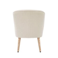 Fauteuil TIVOLI Tissu Bouclette Beige -Maison Jardin Élégance fauteuil tivoli en teddy beige 3