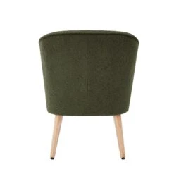 Fauteuil TIVOLI Tissu Bouclette Kaki -Maison Jardin Élégance fauteuil tivoli en teddy kaki 3