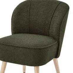 Fauteuil TIVOLI Tissu Bouclette Kaki -Maison Jardin Élégance fauteuil tivoli en teddy kaki 4