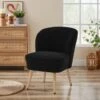 Fauteuil TIVOLI Tissu Bouclette Noir