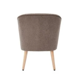 Fauteuil TIVOLI Tissu Bouclette Taupe -Maison Jardin Élégance fauteuil tivoli en teddy taupe 3