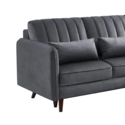 Canapé D'angle IDAHO Tissu Anthracite Angle Convertible -Maison Jardin Élégance idahoancvtxanth canape angle 6