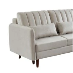 Canapé D'angle IDAHO En Tissu Sable Convertible -Maison Jardin Élégance idahoancvtxsable canape angle 6