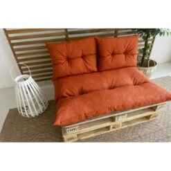 Maison Jardin Élégance 9 Kit Matelas EZARRI Pour Palette Coloris Rouge