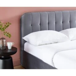 Lit Coffre ANDRE Velours Gris Anthracite Sommier 180x200 Inclus -Maison Jardin Élégance lit coffre andre velours gris anthracite sommier 180x200cm inclus 3