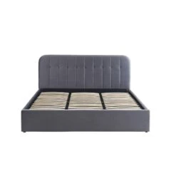 Lit Coffre ANDRE Velours Gris Anthracite Sommier 180x200 Inclus -Maison Jardin Élégance lit coffre andre velours gris anthracite sommier 180x200cm inclus 6