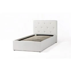 Lit Coffre Enfant BAHIA Simili Blanc 90x190 Sommier Inclus -Maison Jardin Élégance lit coffre enfant bahia 3