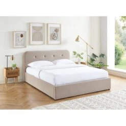 Lit Coffre KNUT Velours Beige Sable 160x200 Sommier Inclus 10 Lit Coffre KNUT Velours Beige Sable 160x200 Sommier Inclus -Maison Jardin Élégance lit coffre knut velours beige sable 160x200 sommier inclus 1