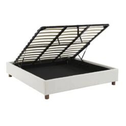 Lit Coffre KORALL Tissu Bouclette écru 180x200 Sommier Inclus 15 Lit Coffre KORALL Tissu Bouclette écru 180x200 Sommier Inclus -Maison Jardin Élégance lit coffre korall tissu bouclettes ecru 180x200 sommier inclus 4