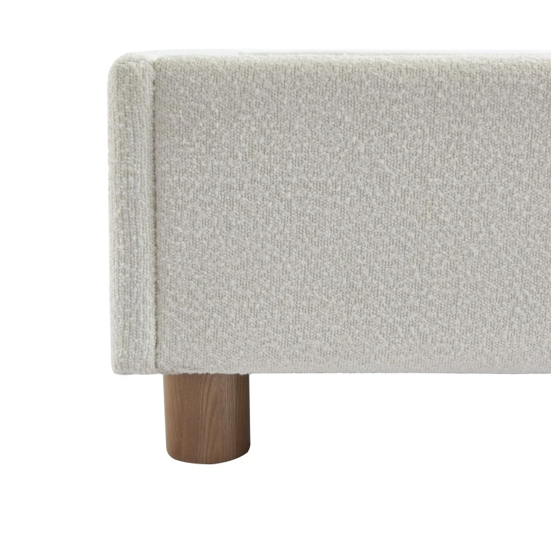 Lit Coffre KORALL Tissu Bouclette écru 180x200 Sommier Inclus 8 Lit Coffre KORALL Tissu Bouclette écru 180x200 Sommier Inclus – Image 8