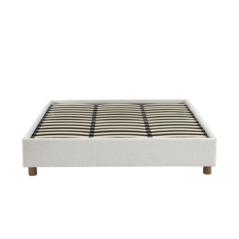 Lit Coffre KORALL Tissu Bouclette écru 180x200 Sommier Inclus 9 Lit Coffre KORALL Tissu Bouclette écru 180x200 Sommier Inclus – Image 9