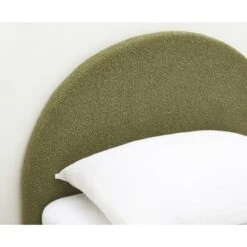 Lit Coffre OLAF Tissu Bouclette Kaki 90x190 Sommier Inclus -Maison Jardin Élégance lit coffre olaf laine bouclee kaki 90x190 sommier inclus 4