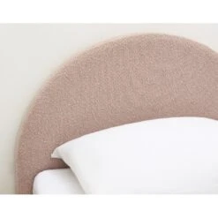 Lit Coffre OLAF Tissu Bouclette Rose 90x190 Sommier Inclus -Maison Jardin Élégance lit coffre olaf laine bouclee rose 90x190 sommier inclus 4