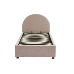 Lit Coffre OLAF Tissu Bouclette Rose 90x190 Sommier Inclus -Maison Jardin Élégance lit coffre olaf laine bouclee rose 90x190 sommier inclus 8