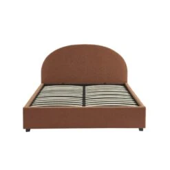 Lit Coffre OLAF Tissu Bouclette Terracotta 160x200 Sommier Inclus -Maison Jardin Élégance lit coffre olaf laine bouclee terracotta 160x200 sommier inclus 8