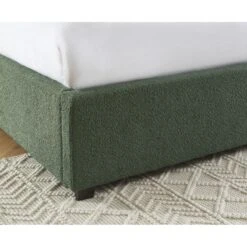 Lit Coffre OLAF Tissu Bouclette Vert Forêt 160x200 Sommier Inclus -Maison Jardin Élégance lit coffre olaf laine bouclee vert fonce 160x200 sommier inclus 4