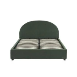 Lit Coffre OLAF Tissu Bouclette Vert Forêt 160x200 Sommier Inclus -Maison Jardin Élégance lit coffre olaf laine bouclee vert fonce 160x200 sommier inclus 8