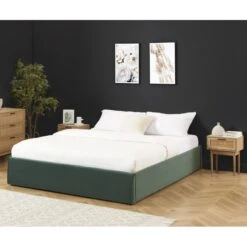 Lit Coffre SAKURA Velours Vert Forêt 160x200 Sommier Inclus 8 Lit Coffre SAKURA Velours Vert Forêt 160x200 Sommier Inclus -Maison Jardin Élégance lit coffre sakura velours vert foret 160x200 sommier inclus 1