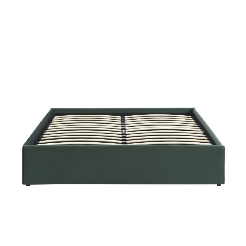 Lit Coffre SAKURA Velours Vert Forêt 160x200 Sommier Inclus 6 Lit Coffre SAKURA Velours Vert Forêt 160x200 Sommier Inclus – Image 6