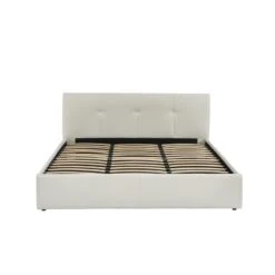 Lit Coffre SEGURO Simili Blanc 180x200 Sommier Inclus -Maison Jardin Élégance lit coffre seguro simili blanc 180x200 sommier inclus 6