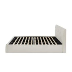 Lit Coffre SEGURO Simili Blanc 180x200 Sommier Inclus -Maison Jardin Élégance lit coffre seguro simili blanc 180x200 sommier inclus 7