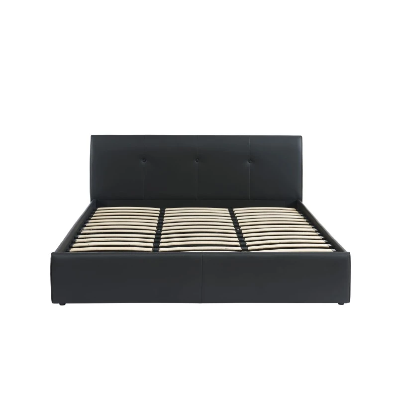 Lit Coffre SEGURO Simili Noir 180x200 Sommier Inclus 8 Lit Coffre SEGURO Simili Noir 180x200 Sommier Inclus – Image 8