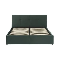 Lit Coffre SEGURO Velours Vert Forêt 140x190 Sommier Inclus -Maison Jardin Élégance lit coffre seguro velours vert foret 140x190 sommier inclus 6