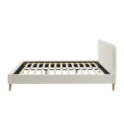 Lit Double ANDREAS Bouclette Blanche Sommier 140x190cm Inclus 15 Lit Double ANDREAS Bouclette Blanche Sommier 140x190cm Inclus -Maison Jardin Élégance lit double andreas laine bouclee blanche sommier 140x190cm inclus 6