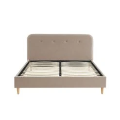 Lit Double KNUT Velours Beige Sable 160x200 Sommier Inclus 11 Lit Double KNUT Velours Beige Sable 160x200 Sommier Inclus -Maison Jardin Élégance lit double knut velours beige sable 160x20 sommier inclus 4