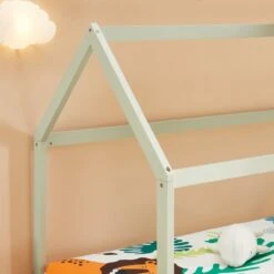 Lit Enfant Cabane TINY Pin Vert 90x190 Sommier Inclus -Maison Jardin Élégance lit enfant cabane tiny bois massif de pin vert 90x190 3