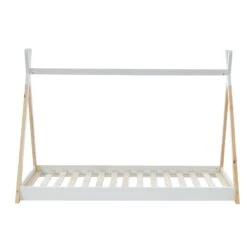 Lit Enfant Cabane TINY Pin Massif Blanc Et Naturel Sommier 90x200 Inclus 9 Lit Enfant Cabane TINY Pin Massif Blanc Et Naturel Sommier 90x200 Inclus -Maison Jardin Élégance lit enfant cabane tiny pin massif blanc et naturel sommier 90x200 inclus 2