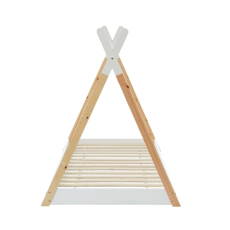 Lit Enfant Cabane TINY Pin Massif Blanc Et Naturel Sommier 90x200 Inclus 5 Lit Enfant Cabane TINY Pin Massif Blanc Et Naturel Sommier 90x200 Inclus – Image 5