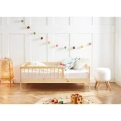 Lit Enfant LOU Pin Massif 70x140 Sommier Inclus