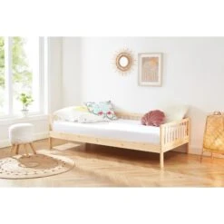 Lit Enfant LOU Pin Massif 90x190 Sommier Inclus 9 Lit Enfant LOU Pin Massif 90x190 Sommier Inclus -Maison Jardin Élégance lit enfant lou en pin massif couleur bois naturel couchage 90 x 190 cm 2