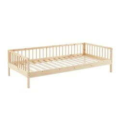 Lit Enfant LOU Pin Massif 90x190 Sommier Inclus 11 Lit Enfant LOU Pin Massif 90x190 Sommier Inclus -Maison Jardin Élégance lit enfant lou en pin massif couleur bois naturel couchage 90 x 190 cm 4