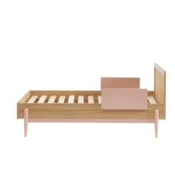 Lit Enfant PABLO Rose Et Cannage Rotin 70x140 Sommier Inclus -Maison Jardin Élégance lit enfant pablo rose et cannage rotin 70x140 sommier inclus 4