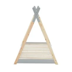 Lit Enfant Tipi TINY Pin Gris 90x190 Sommier Inclus 11 Lit Enfant Tipi TINY Pin Gris 90x190 Sommier Inclus -Maison Jardin Élégance lit enfant tipi tiny 90x190 bois massif de pin gris sommier a lattes inclus 5