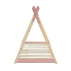 Lit Enfant Tipi TINY Pin Rose 90x190 Sommier Inclus 11 Lit Enfant Tipi TINY Pin Rose 90x190 Sommier Inclus -Maison Jardin Élégance lit enfant tipi tiny 90x190 bois massif de pin rose sommier a lattes inclus 5
