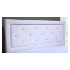Lit à Led FILIP Simili Blanc Et Strass 140x190 Sommier Inclus -Maison Jardin Élégance lit filip a led 140x190cm 3