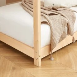 Lit Tente TINY Pin Massif 90x190 Sommier Inclus -Maison Jardin Élégance lit tente tiny pin massif 90x190 sommier inclus 2