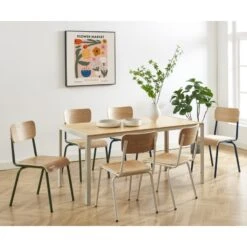 Lot De 2 Chaises PANTONE Vert Olive Et Placage Frêne 14 Lot De 2 Chaises PANTONE Vert Olive Et Placage Frêne -Maison Jardin Élégance lot de 2 chaises pantone vert olive et placage frene 3