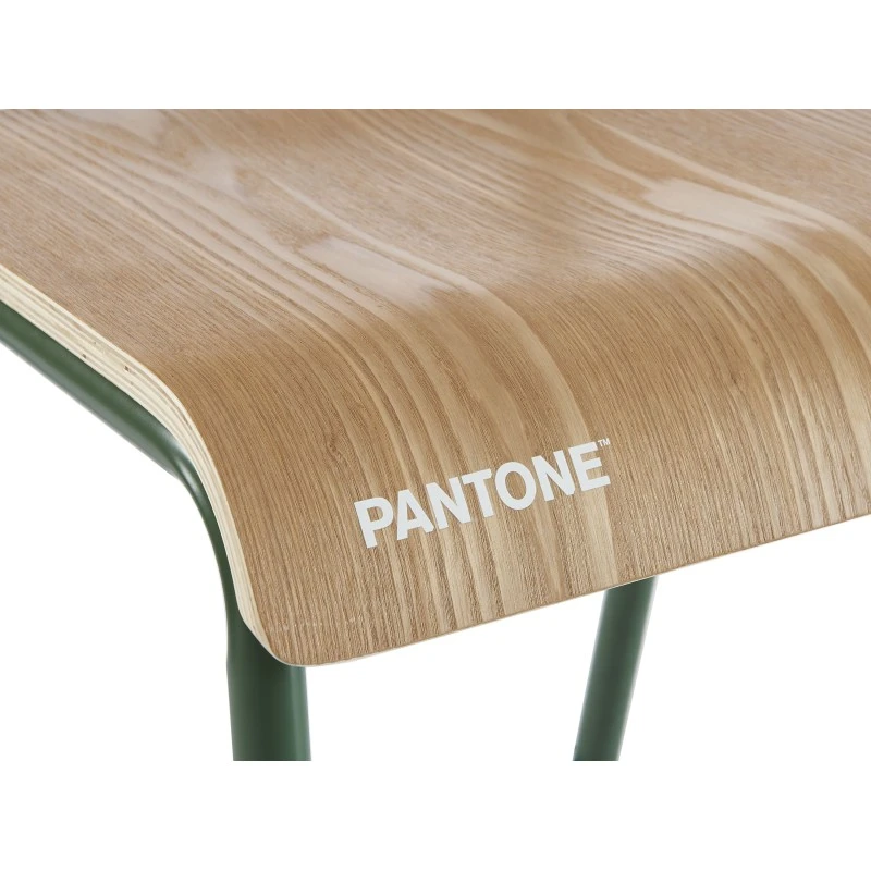 Lot De 2 Chaises PANTONE Vert Olive Et Placage Frêne 6 Lot De 2 Chaises PANTONE Vert Olive Et Placage Frêne – Image 6