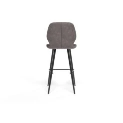 Lot De 2 Tabourets De Bar ETHAN En PU Gris -Maison Jardin Élégance lot de 2 tabourets ethan en pu gris 4