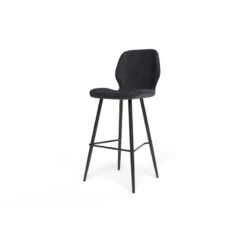 Lot De 2 Tabourets De Bar ETHAN En PU Noir -Maison Jardin Élégance lot de 2 tabourets ethan en pu noir 3