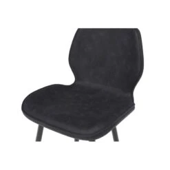 Lot De 2 Tabourets De Bar ETHAN En PU Noir -Maison Jardin Élégance lot de 2 tabourets ethan en pu noir 5